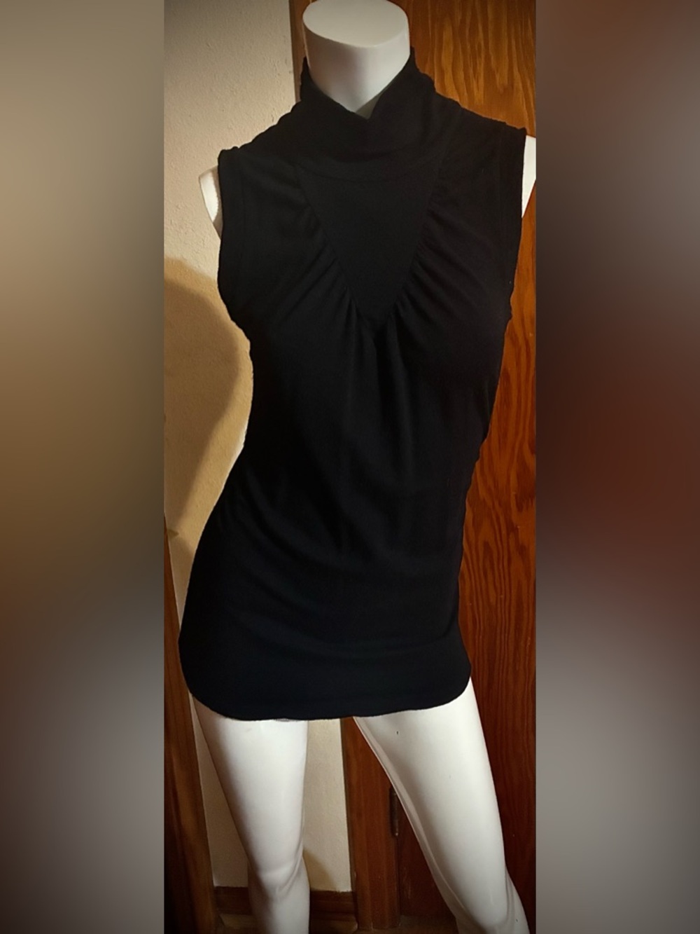 Theory Black Turtleneck Sleeveless Wool Sweater Tunic Top - Size Small